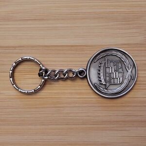 Vintage Pewter Cadillac Key Chain